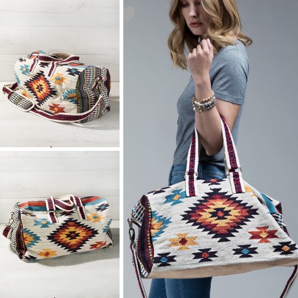 BOHO WEEKENDER DUFFLE BAG ~  NAVAJO - Picture 4 of 8